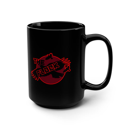 THE FLOCK Black Mug, 15oz