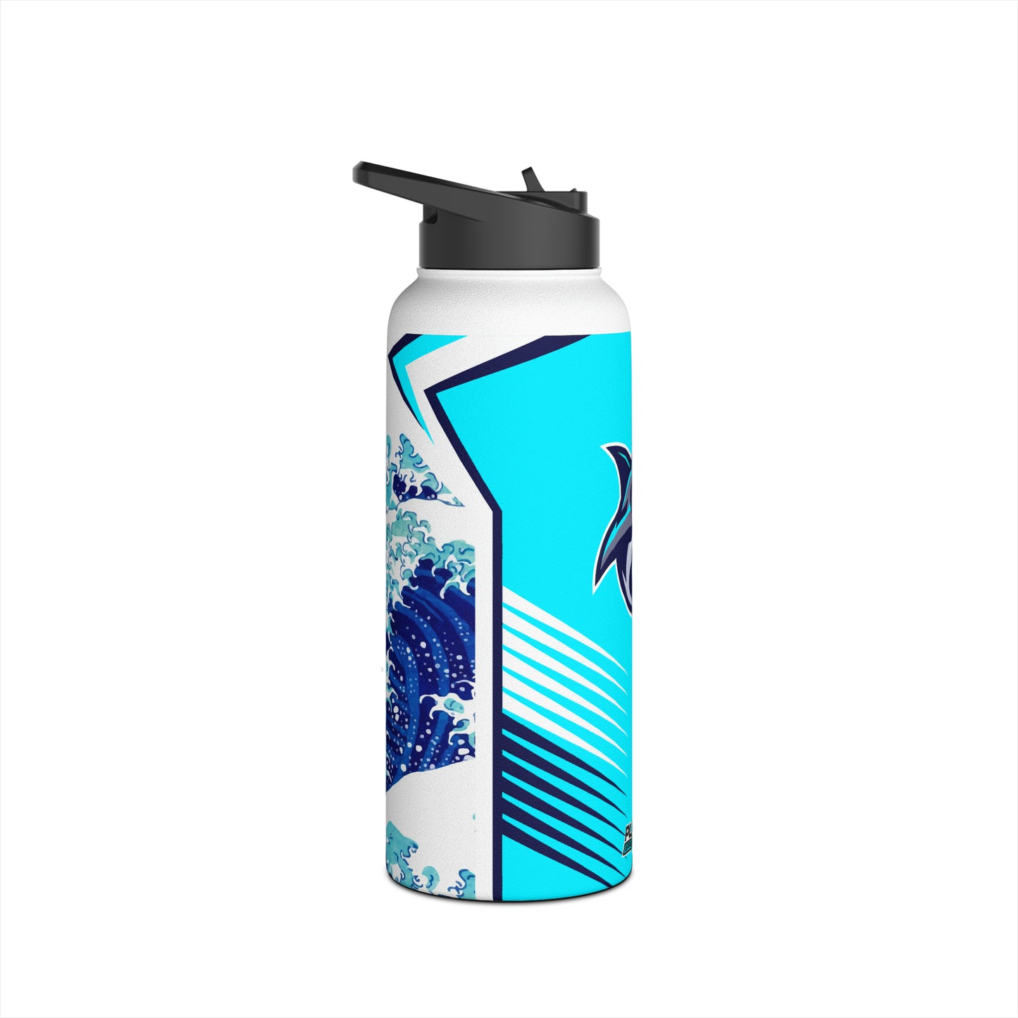 Casual Shark Stainless Steel Water Bottle, Standard Lid