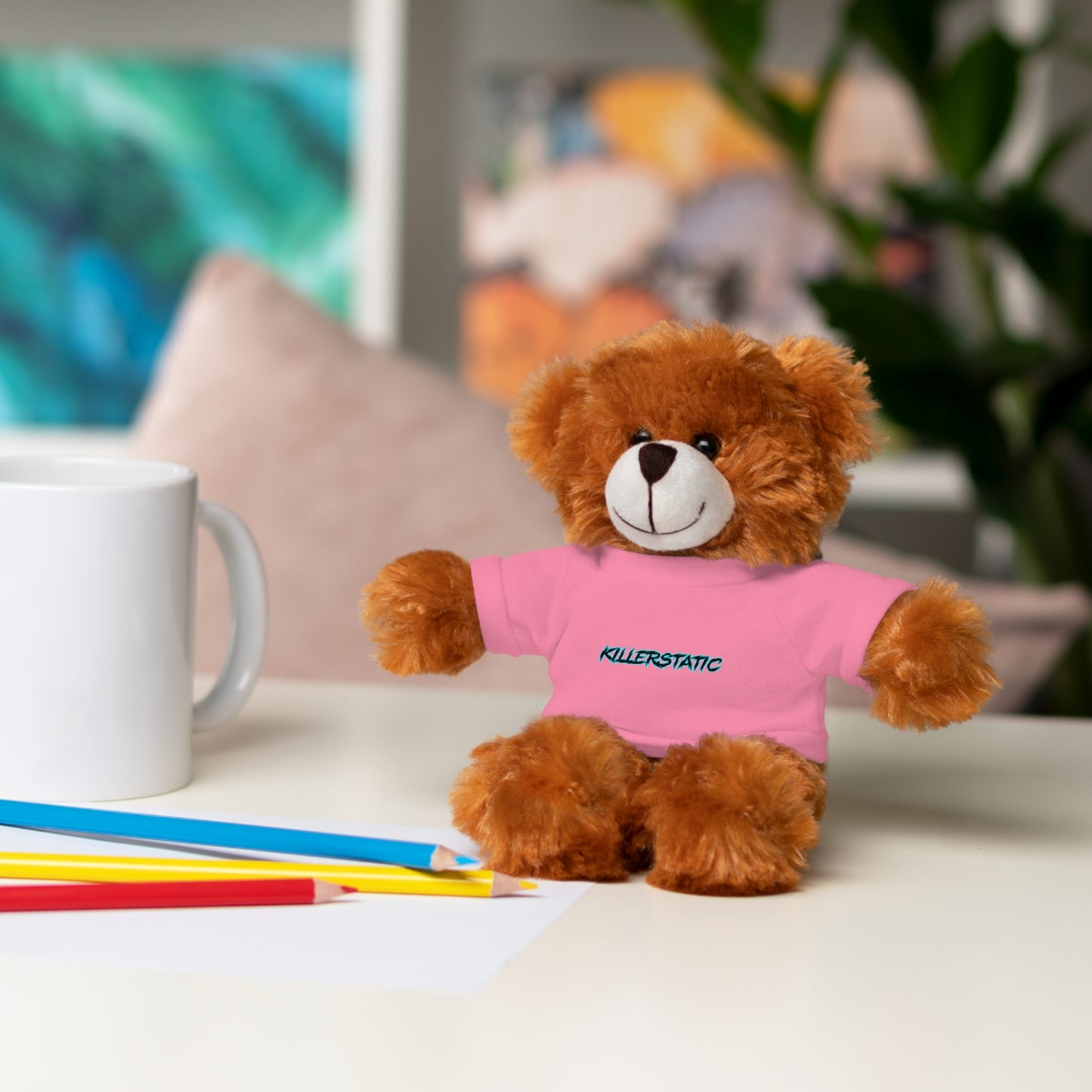 KillerStatic Text Logo Stuffed Animals with Tee