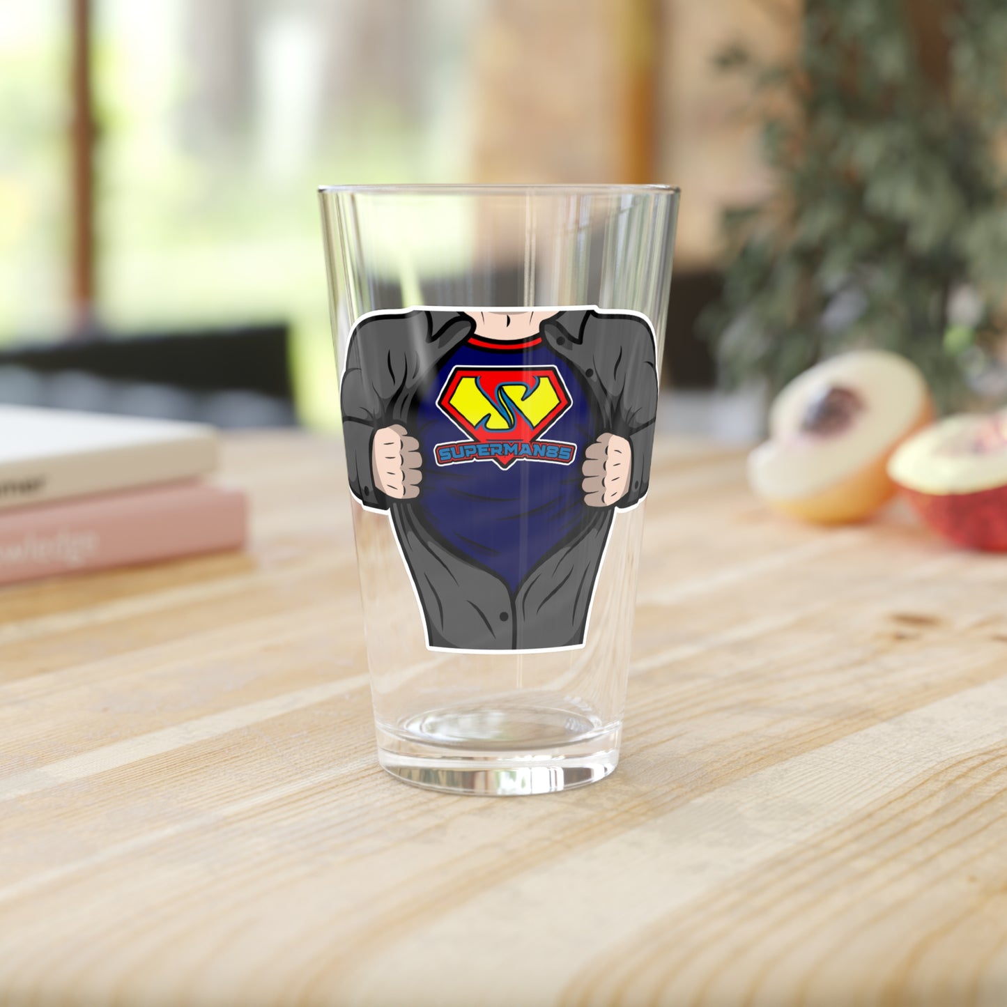 Superman85 Shirt Rip Pint Glass, 16oz