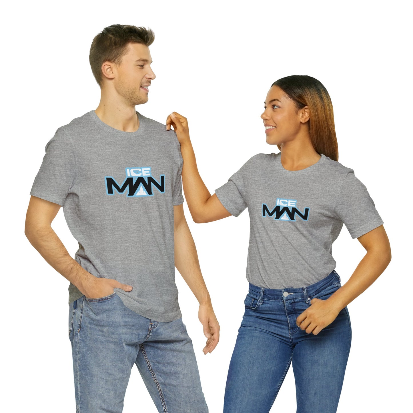 IceMan Classic With Blue On Black & White Unisex T-shirt