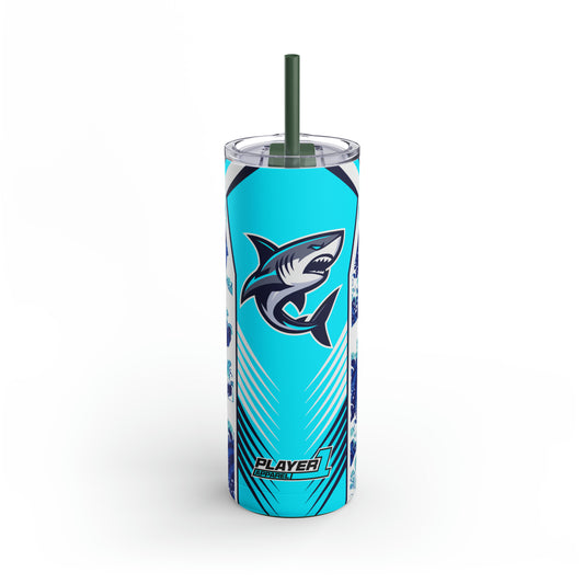 Casual Shark Skinny Matte Tumbler, 20oz