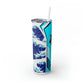 Casual Shark Skinny Tumbler with Straw, 20oz