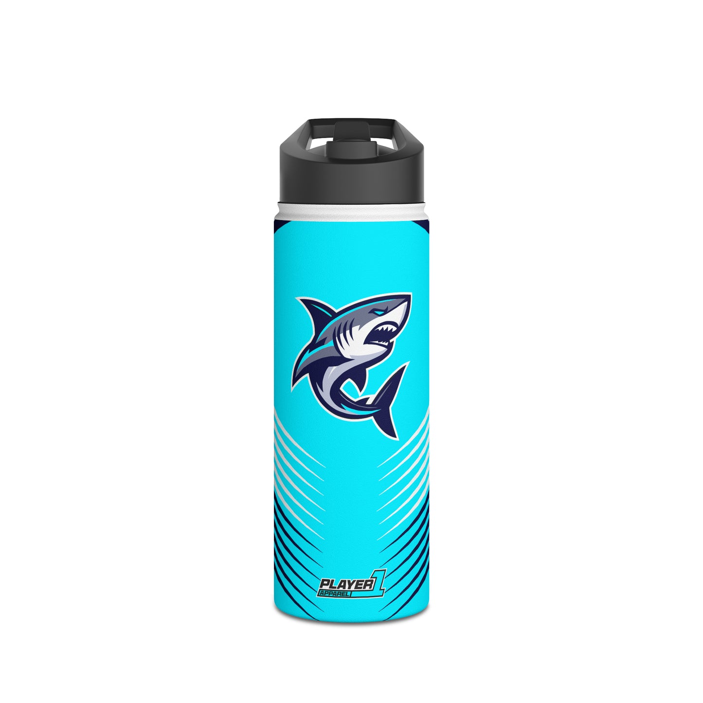 Casual Shark Stainless Steel Water Bottle, Standard Lid