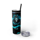 KillerStatic Skinny Tumbler with Straw, 20oz