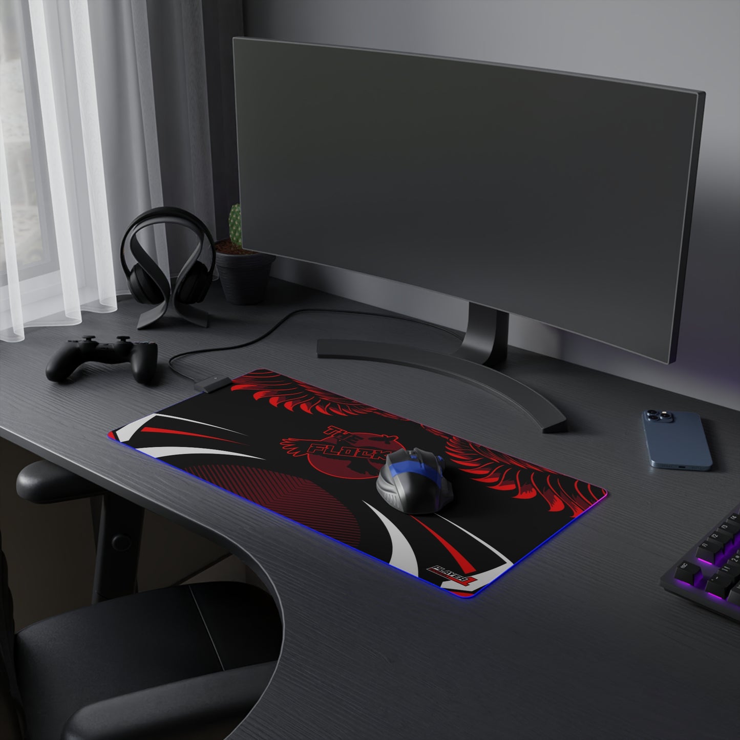 THE FLOCK LED Gaming Mouse Pad