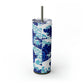 Casual Shark Skinny Tumbler with Straw, 20oz