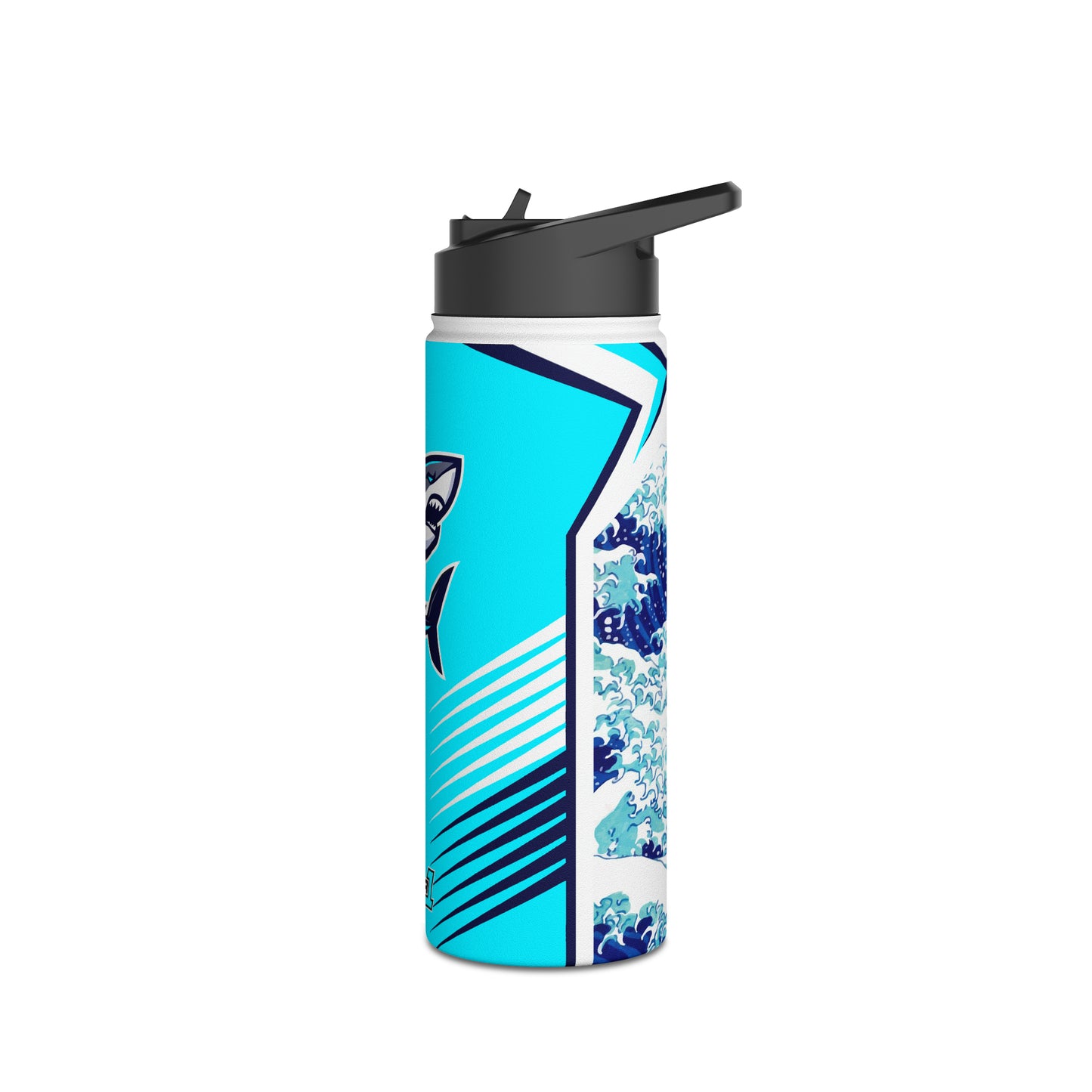 Casual Shark Stainless Steel Water Bottle, Standard Lid