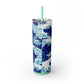 Casual Shark Skinny Tumbler with Straw, 20oz