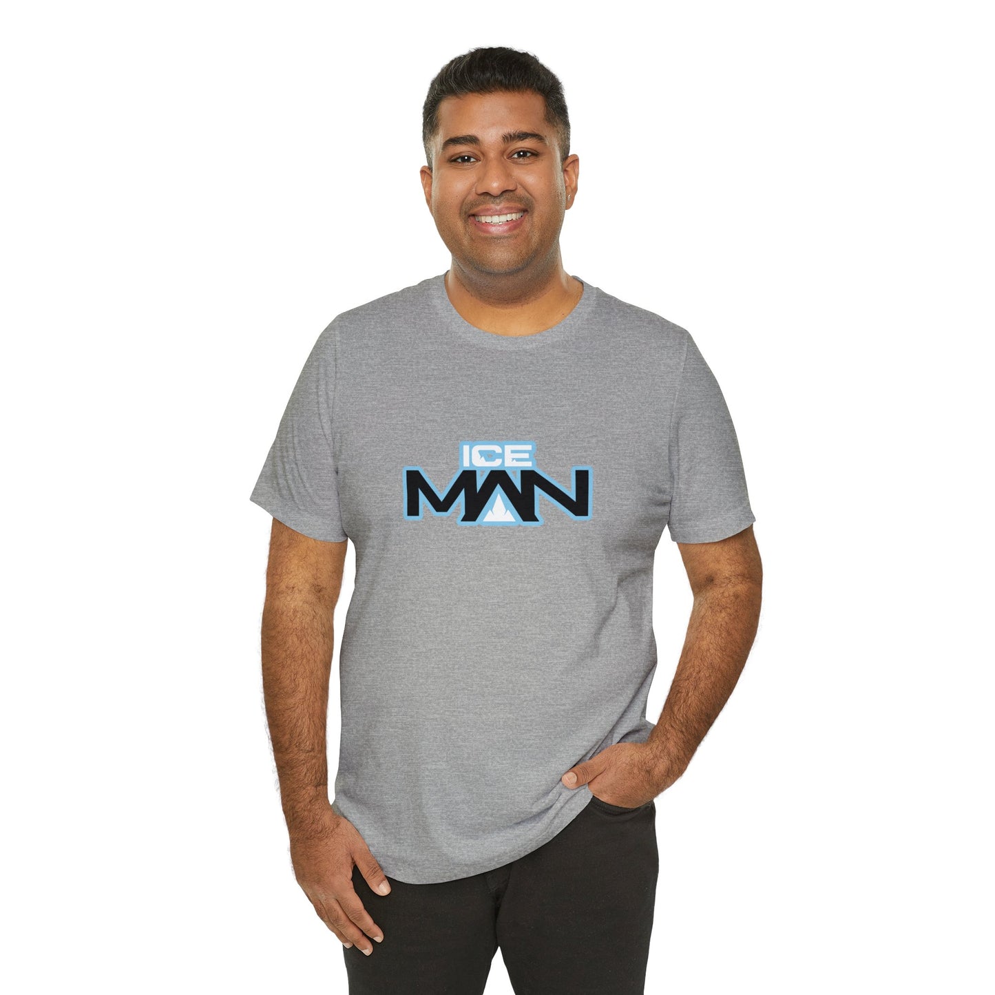 IceMan Classic With Blue On Black & White Unisex T-shirt