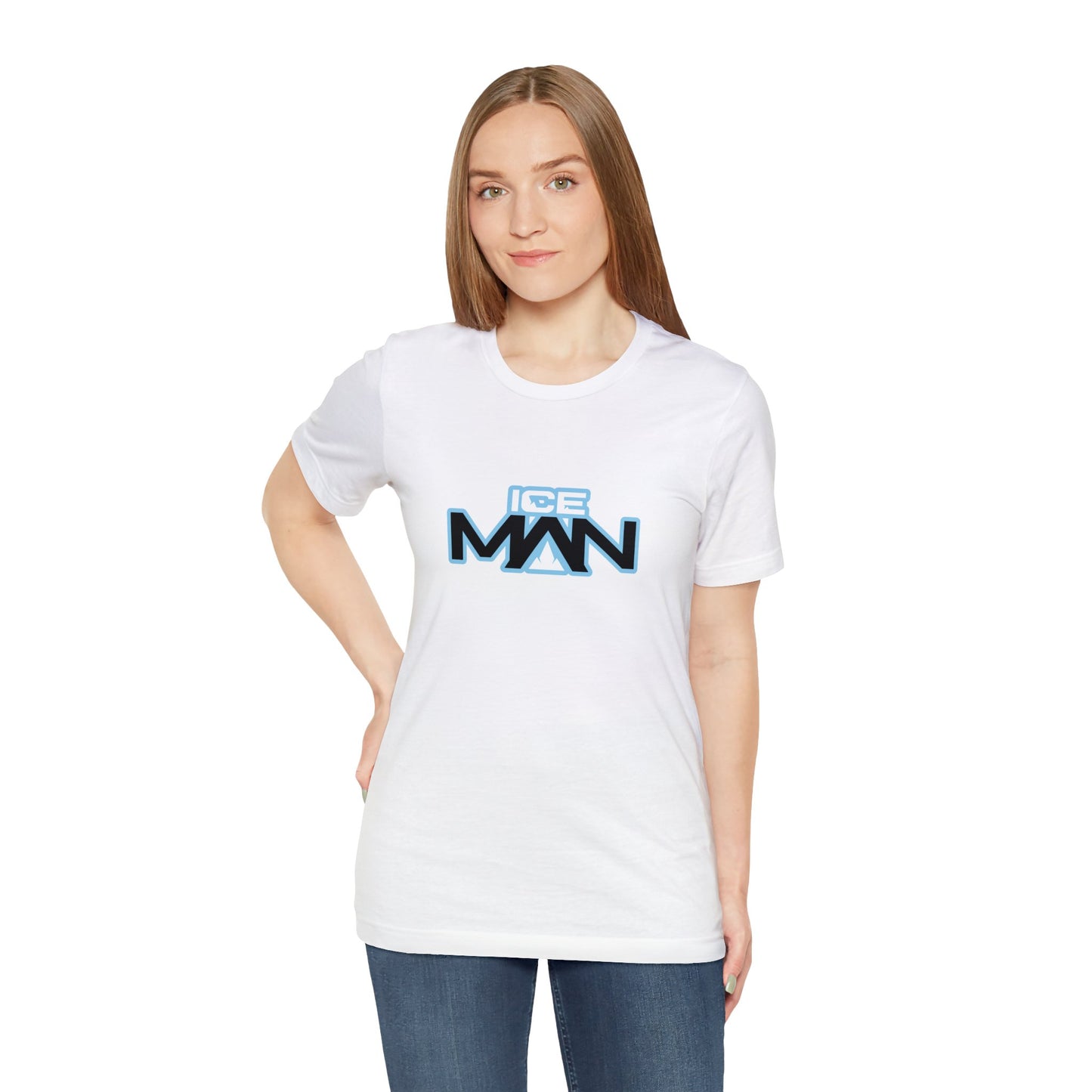 IceMan Classic With Blue On Black & White Unisex T-shirt