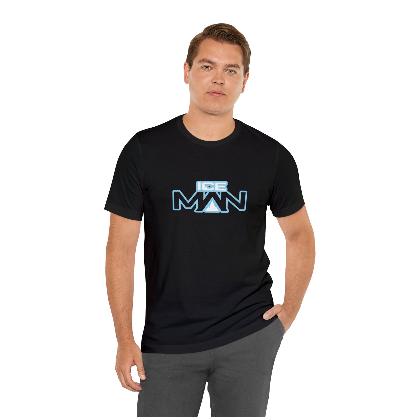 IceMan Classic With Blue On Black & White Unisex T-shirt