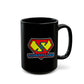 Superman85 Black Mug, 15oz