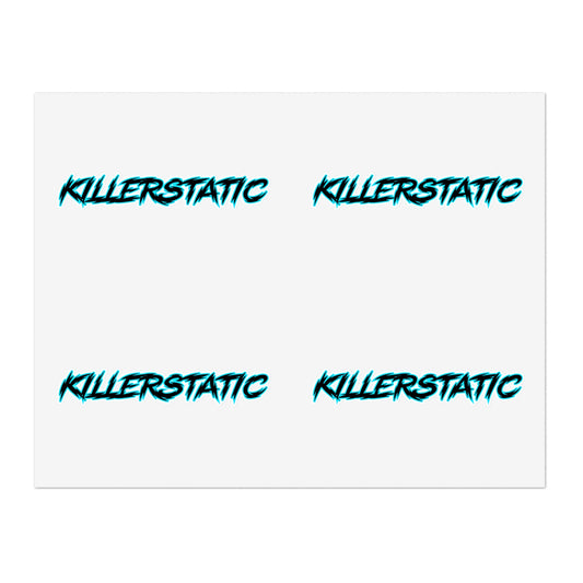 KillerStatic Text Logo Sticker Sheets