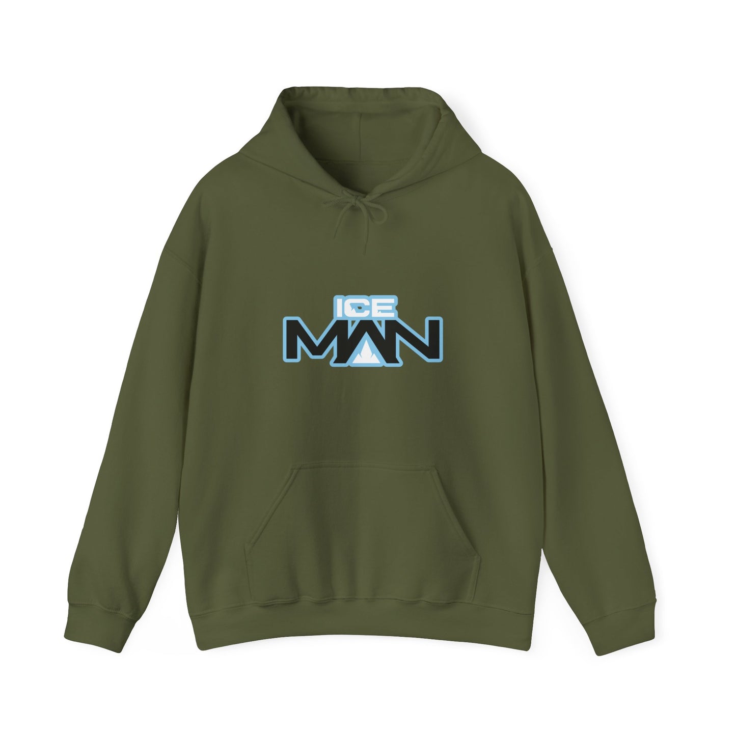 IceMan Classic With Blue on Black & White Unisex Hoodie