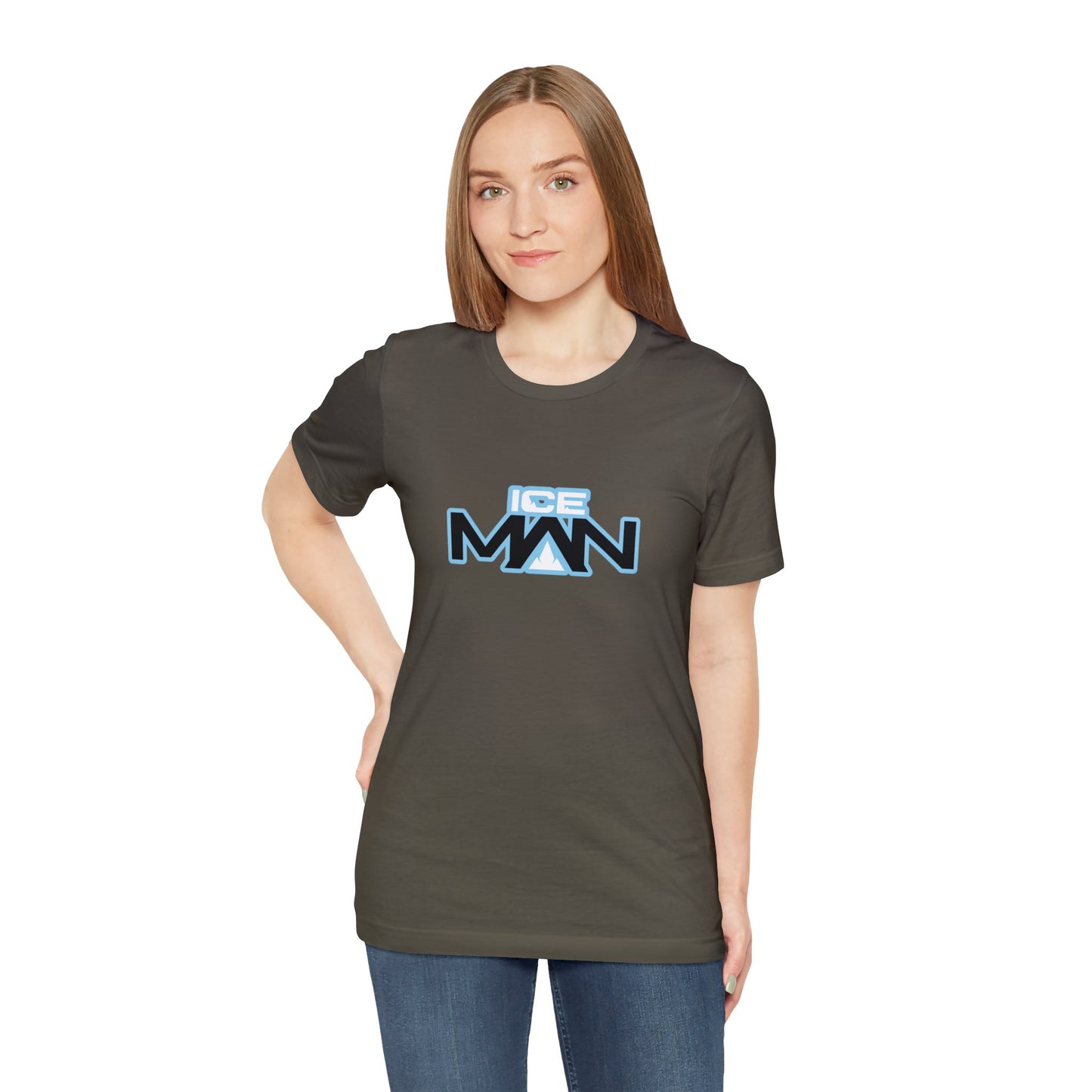 IceMan Classic With Blue On Black & White Unisex T-shirt