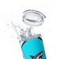 Casual Shark Skinny Tumbler with Straw, 20oz