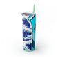 Casual Shark Skinny Tumbler with Straw, 20oz