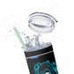 KillerStatic Skinny Tumbler with Straw, 20oz