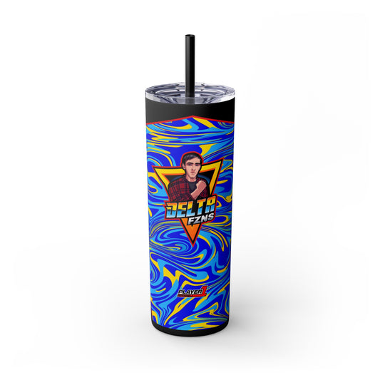 Delta FZNS Skinny Tumbler with Straw, 20oz