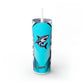 Casual Shark Skinny Tumbler with Straw, 20oz