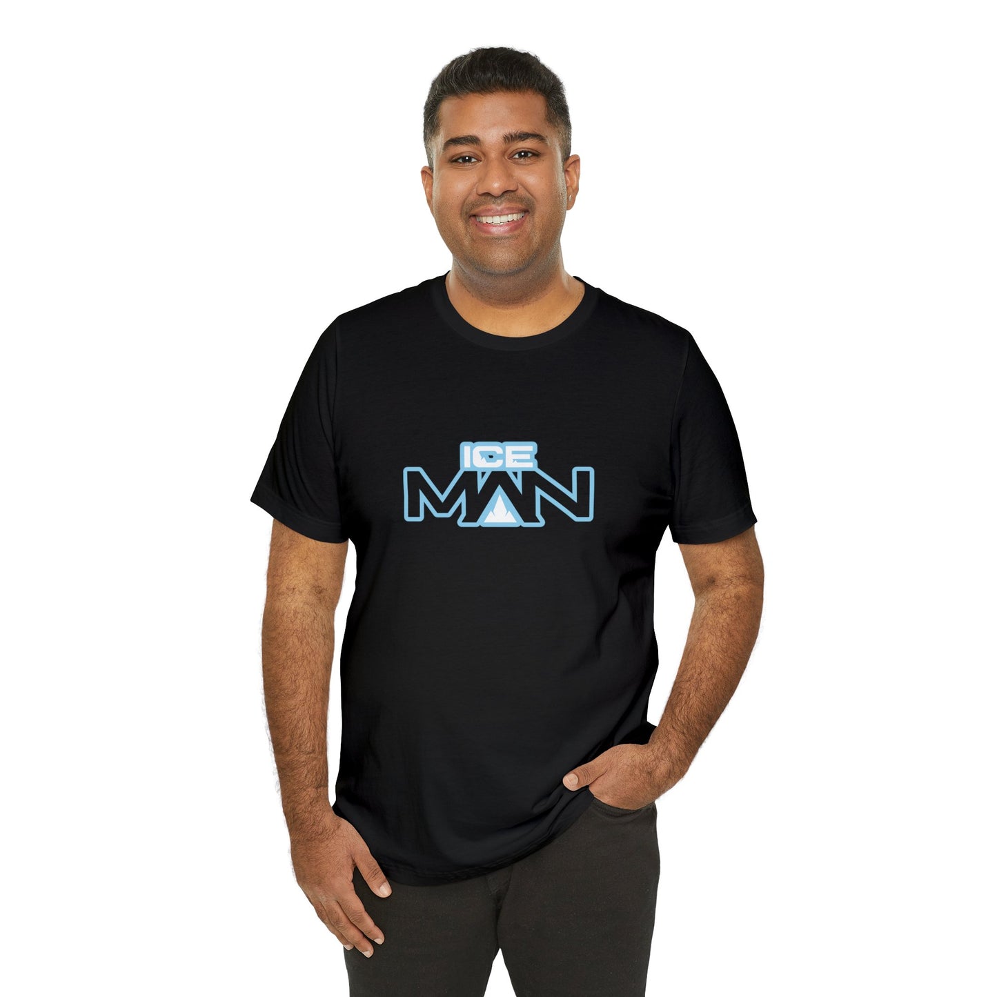 IceMan Classic With Blue On Black & White Unisex T-shirt