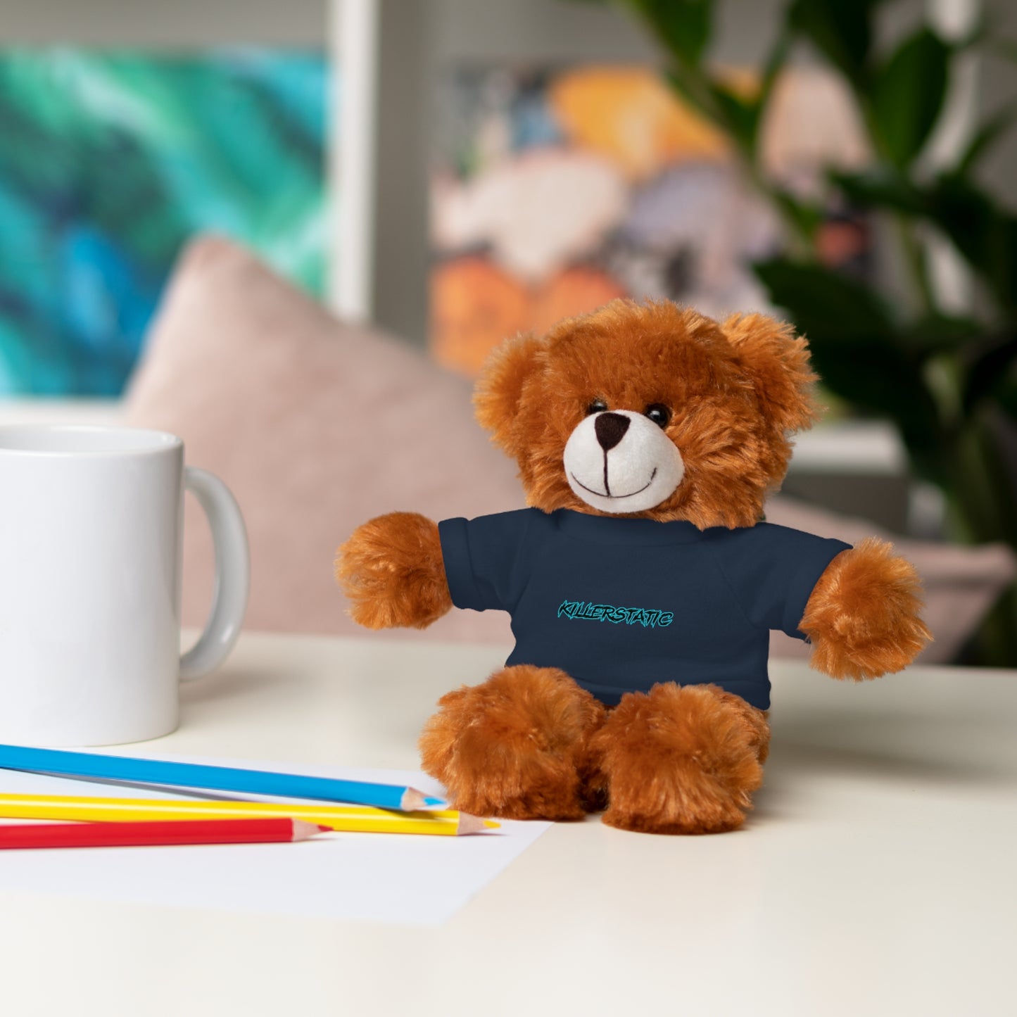 KillerStatic Text Logo Stuffed Animals with Tee