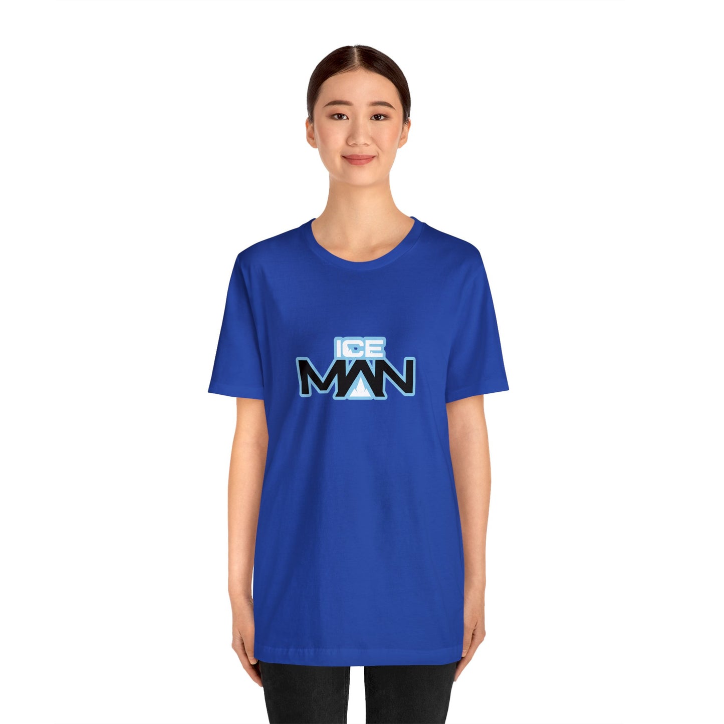 IceMan Classic With Blue On Black & White Unisex T-shirt