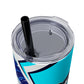 Casual Shark Skinny Tumbler with Straw, 20oz