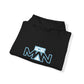 IceMan Classic With Blue on Black & White Unisex Hoodie