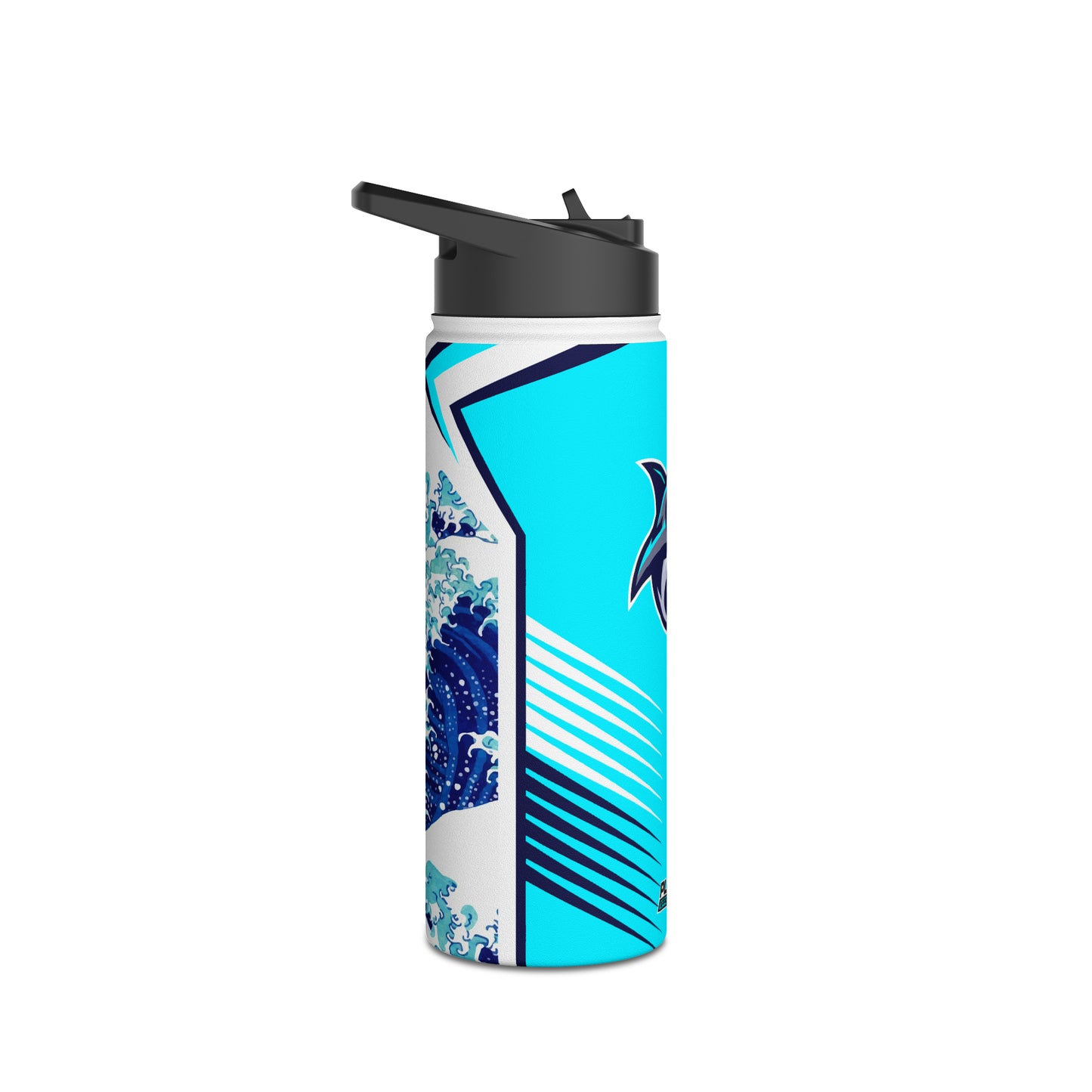 Casual Shark Stainless Steel Water Bottle, Standard Lid