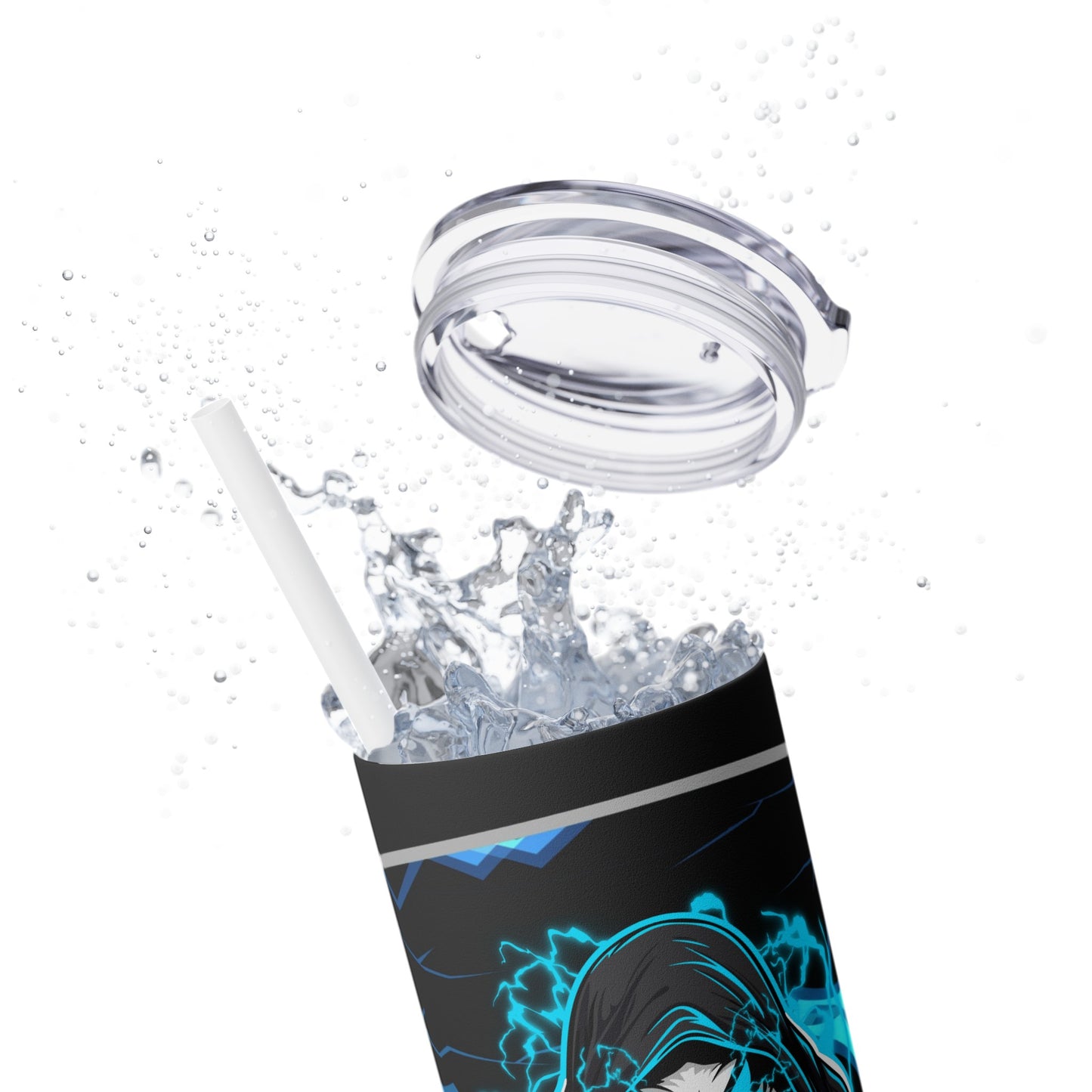 KillerStatic Skinny Tumbler with Straw, 20oz