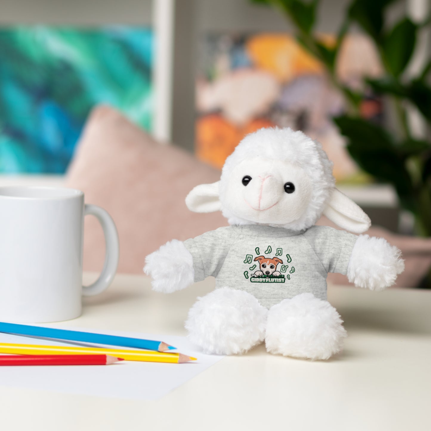 GiddyFlutist Notes Stuffed Animals with Tee