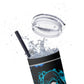 KillerStatic Skinny Tumbler with Straw, 20oz