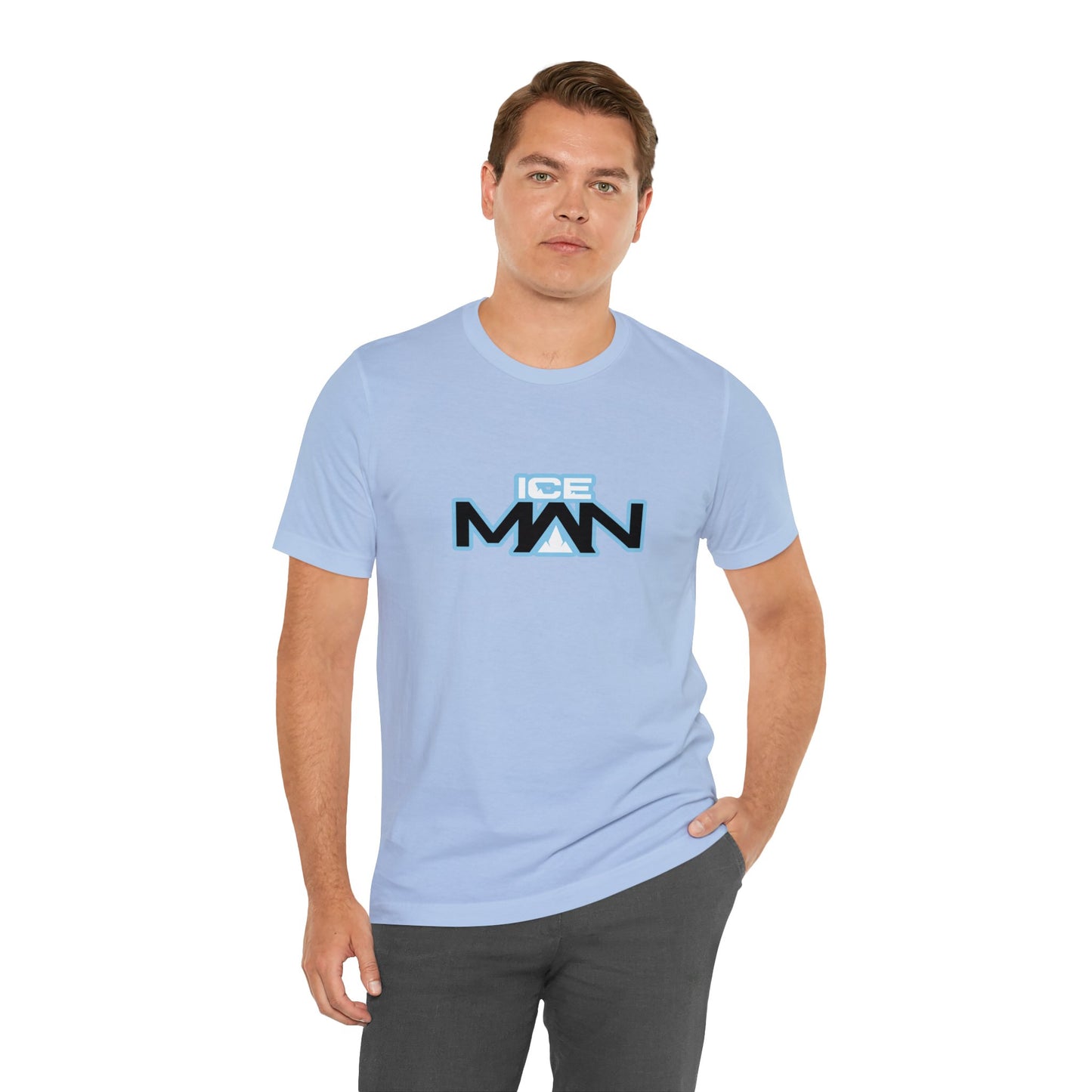 IceMan Classic With Blue On Black & White Unisex T-shirt