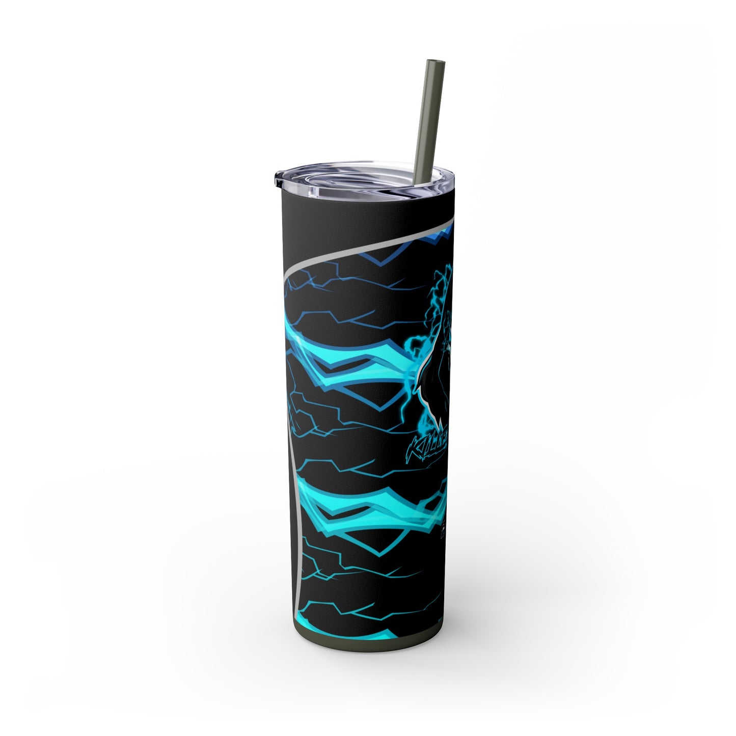 KillerStatic Skinny Tumbler with Straw, 20oz