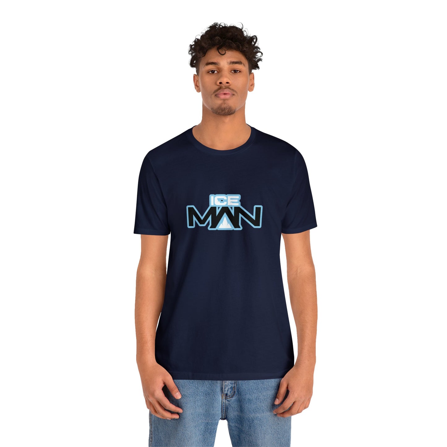 IceMan Classic With Blue On Black & White Unisex T-shirt