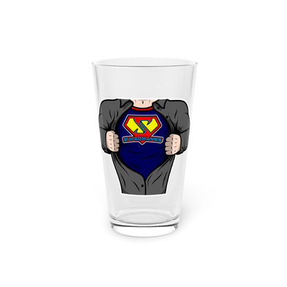 Superman85 Shirt Rip Pint Glass, 16oz