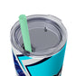 Casual Shark Skinny Tumbler with Straw, 20oz