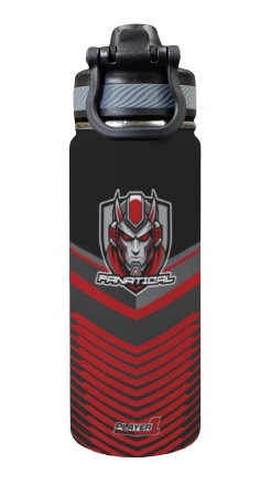 Fanatical Esports LVL Up Insulated Water Bottle with Dual-Use Lid (18oz)