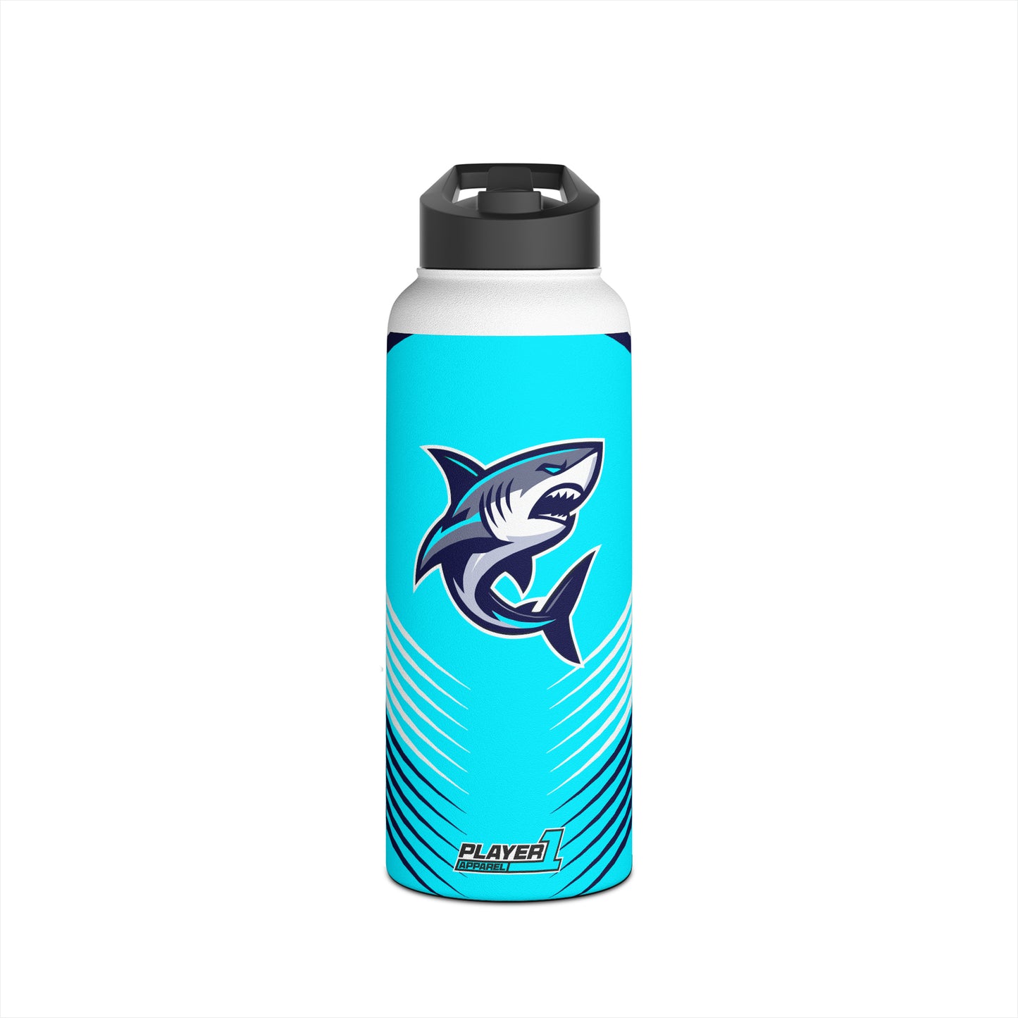 Casual Shark Stainless Steel Water Bottle, Standard Lid