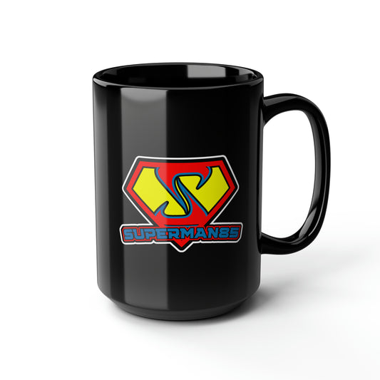 Superman85 Black Mug, 15oz