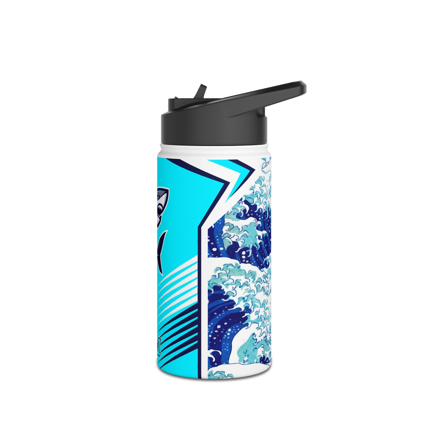 Casual Shark Stainless Steel Water Bottle, Standard Lid