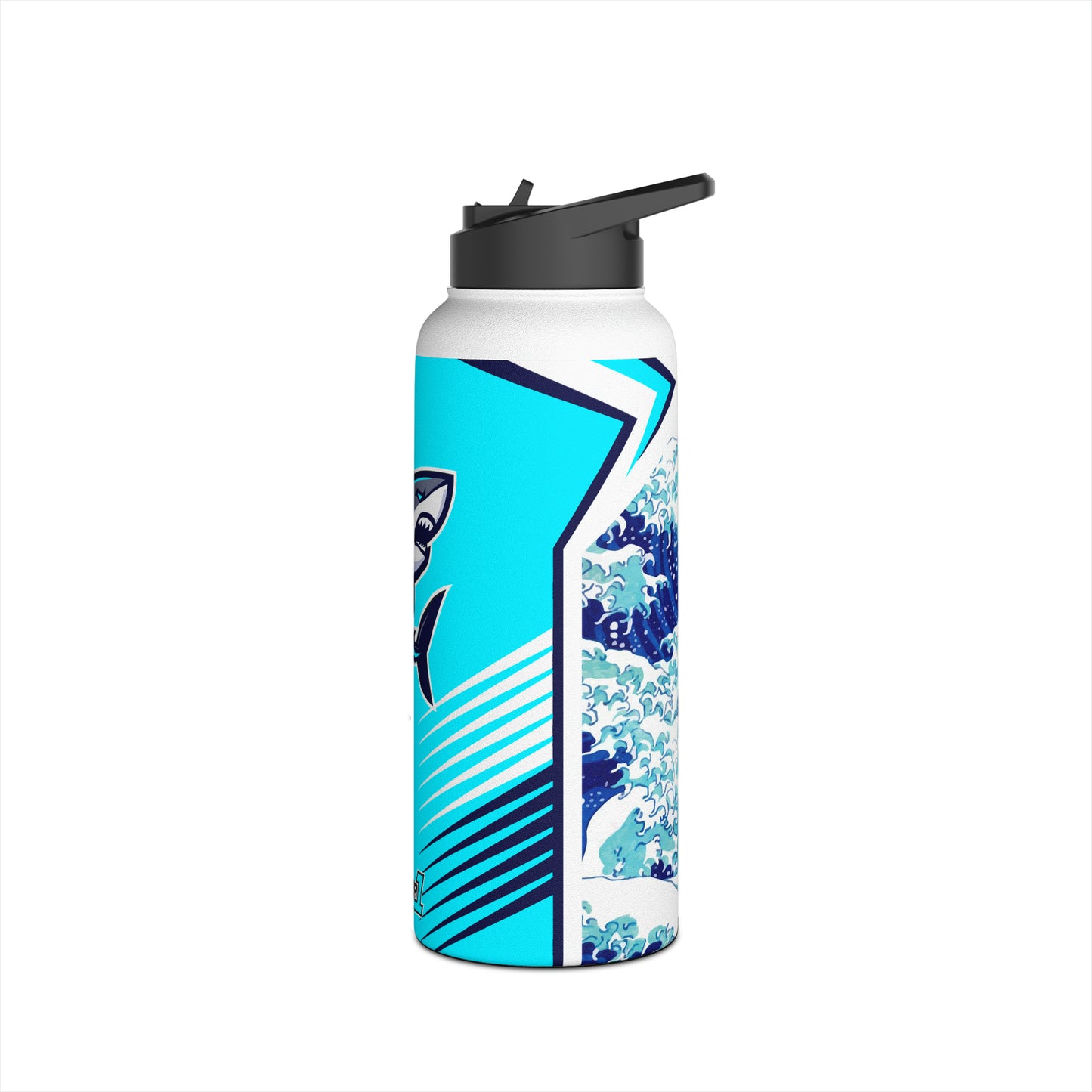 Casual Shark Stainless Steel Water Bottle, Standard Lid