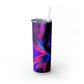 BadWolfRose Skinny Tumbler with Straw, 20oz