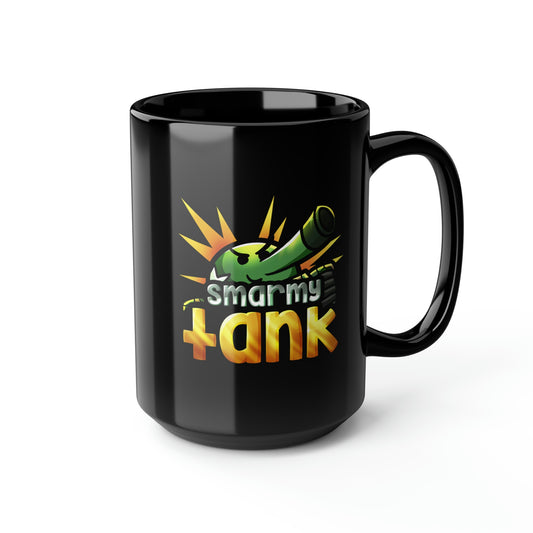 Smarmy Tank Black Mug, 15oz