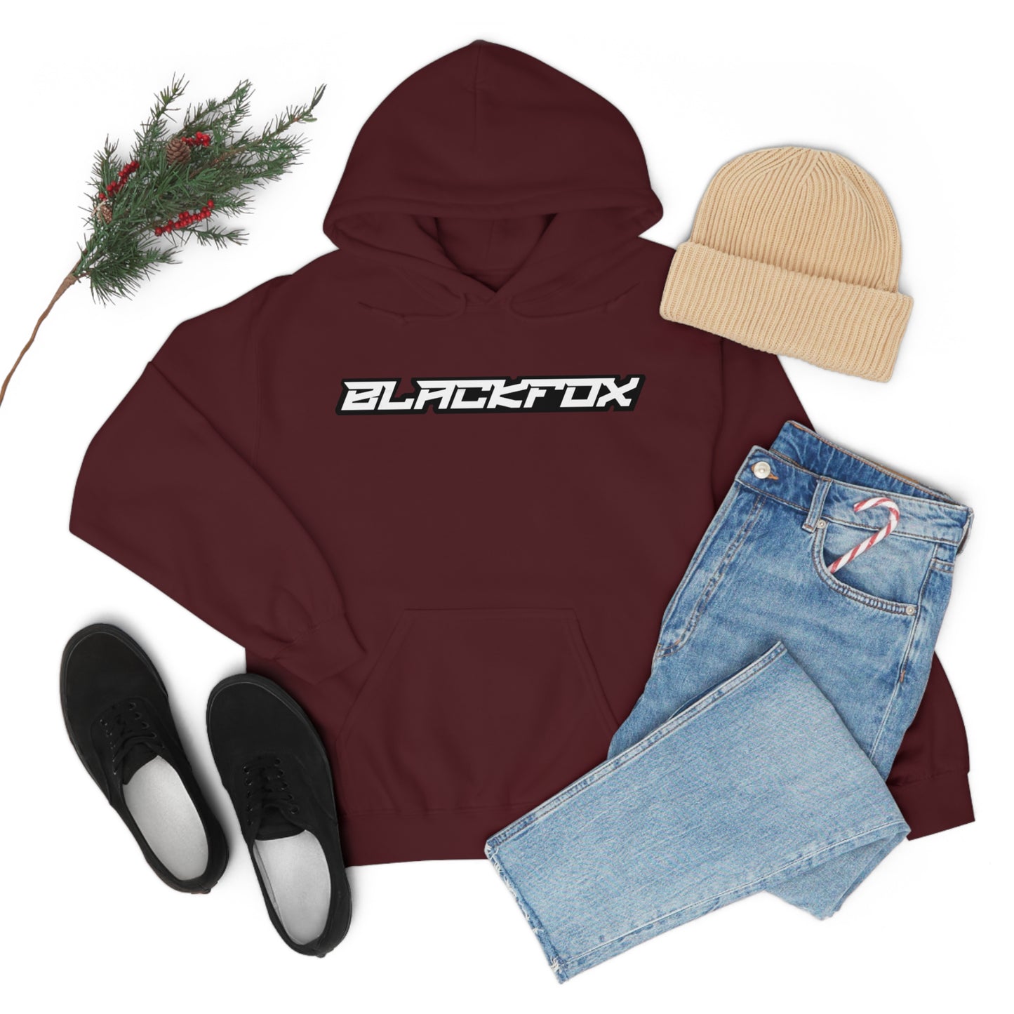 BlackFox Text Unisex Hoodie