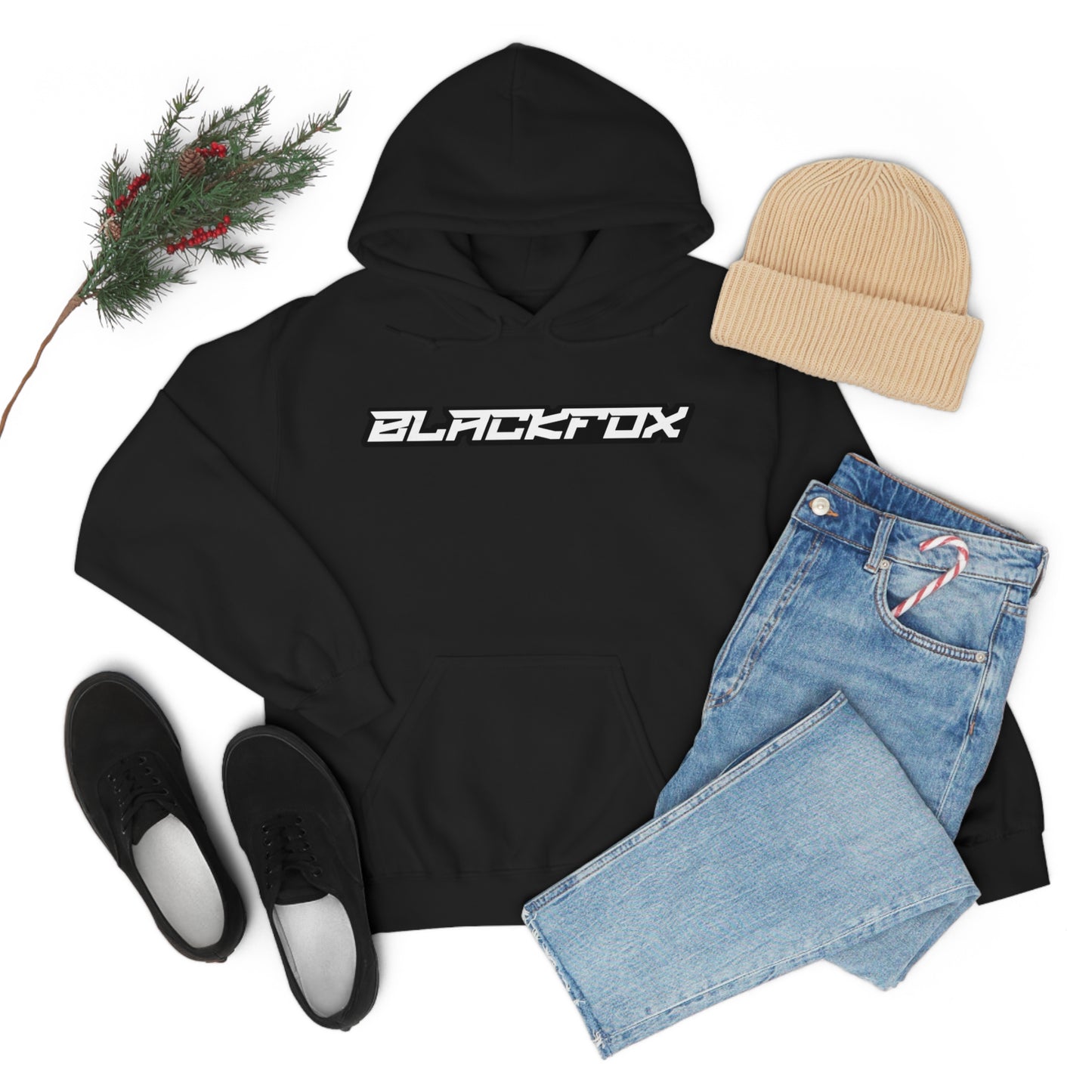 BlackFox Text Unisex Hoodie