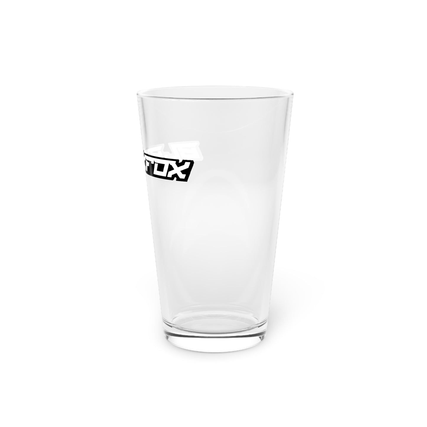 BlackFox Text Pint Glass, 16oz