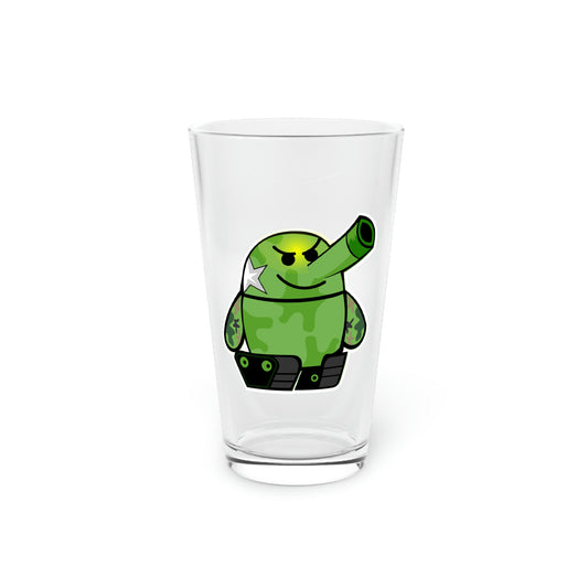 Smarmy Tank Cartoon Pint Glass, 16oz